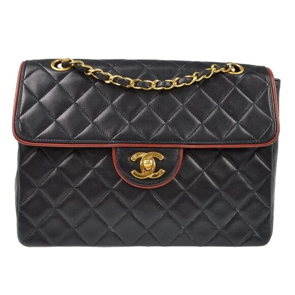 Chanel Black Lambskin Classic Single Flap Shoulder Bag - Picture 1 of 10